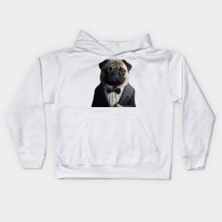 dog ina a suit Kids Hoodie